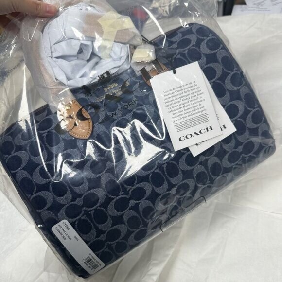 Coach Rowan Large Satchel Bag In Signature Denim Canvas CY699 NWT original Pack - Picture 6 of 10